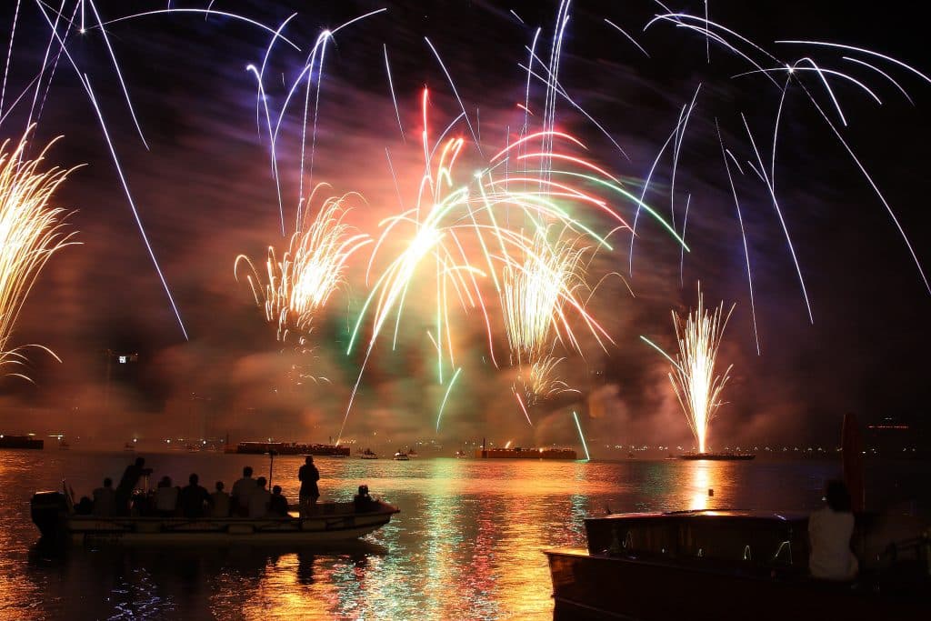 Fireworks from the Grand Canal